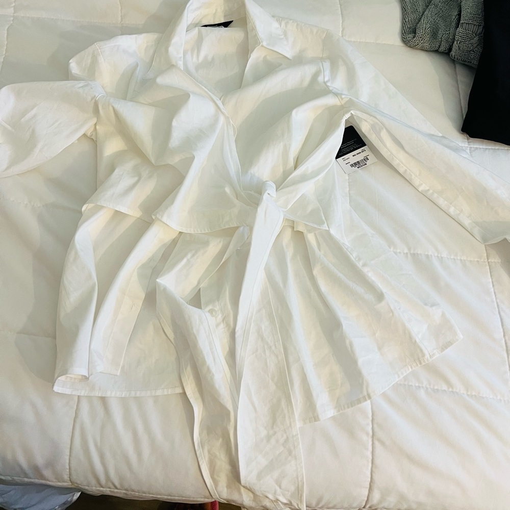 Project Runway NEW white shirt dress M